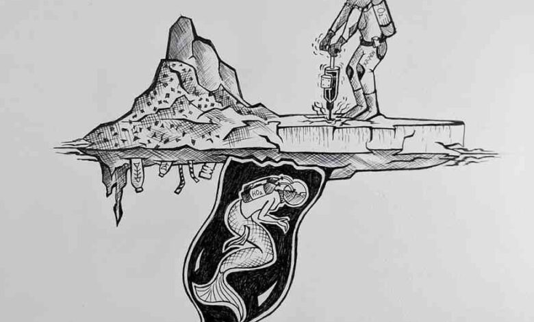 10 Ilustrasi Kreatif Rusaknya Laut Akibat Limbah Plastik