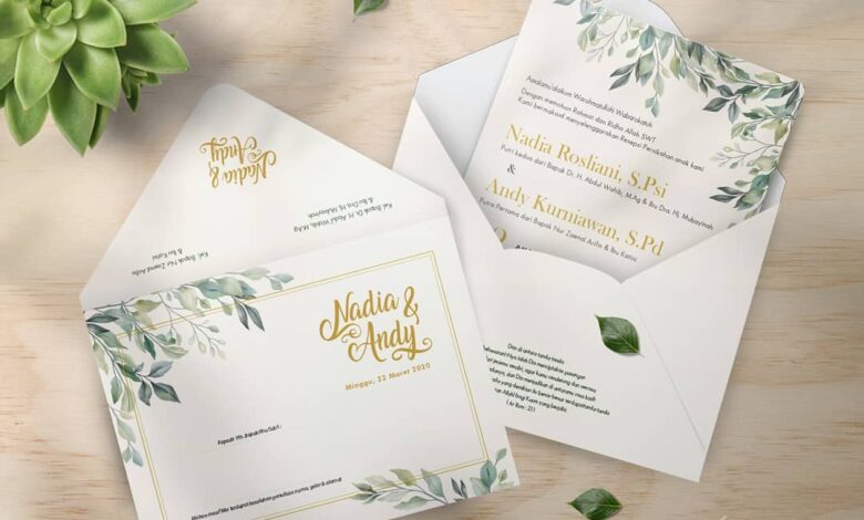 Tetap Keren Meski Low Budget, Ini Dia 10 Inspirasi Desain Undangan Minimalis